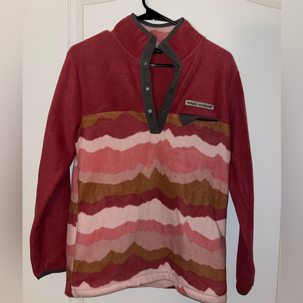 Simply Southern Pink Mountain Pullover (Never Worn)